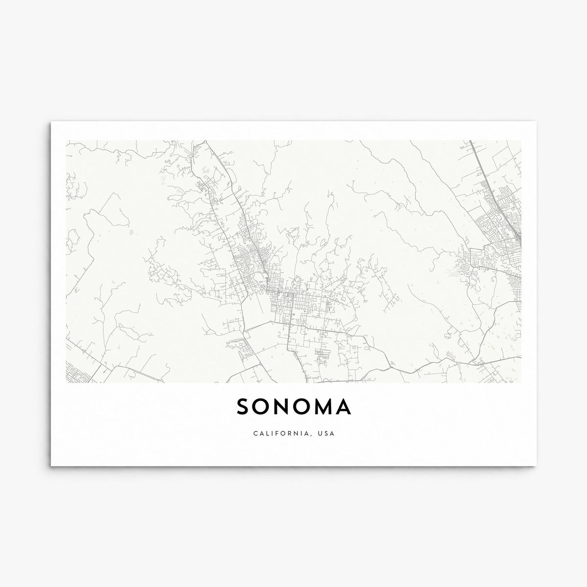 Sonoma Map Poster, print only (unframed)