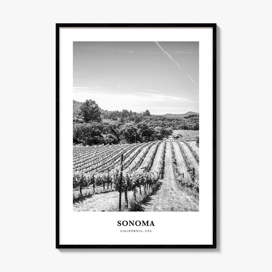 Sonoma Classic Poster, framed poster mockup