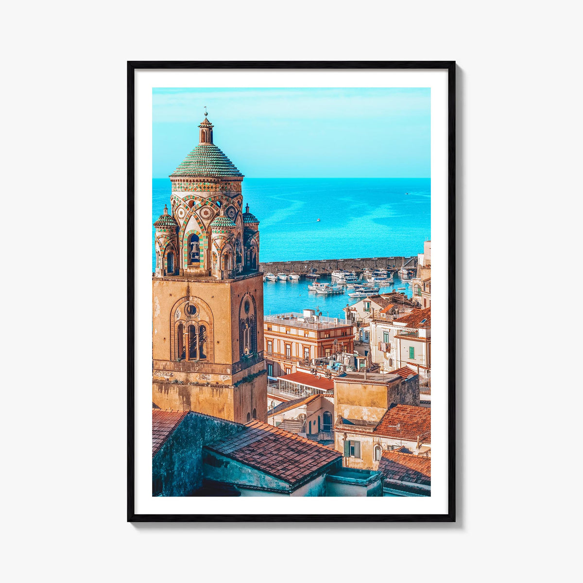Sorrento, Italy colorful photo poster of Italy – vertical wall art, unframed print shown in interior mockup