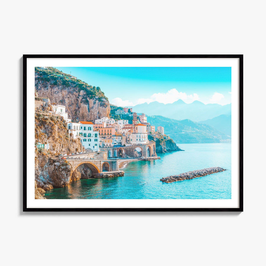 Sorrento, Italy Photo Poster, framed poster mockup, white border
