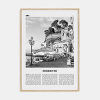 Sorrento, Italy Poster Natural Wood / 8x12 in Nbourhood Travel B&W Poster