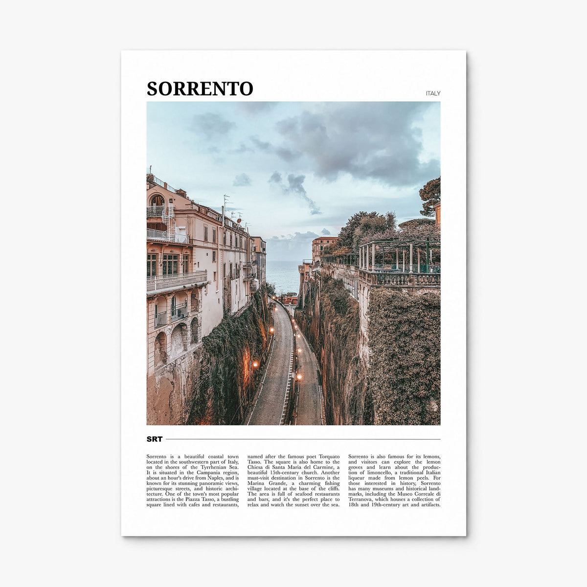 Sorrento, Italy Travel Poster, print only (unframed)