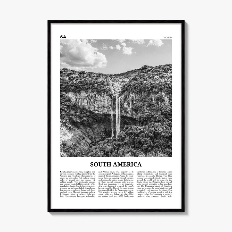 South America Newspaper Poster, framed poster mockup