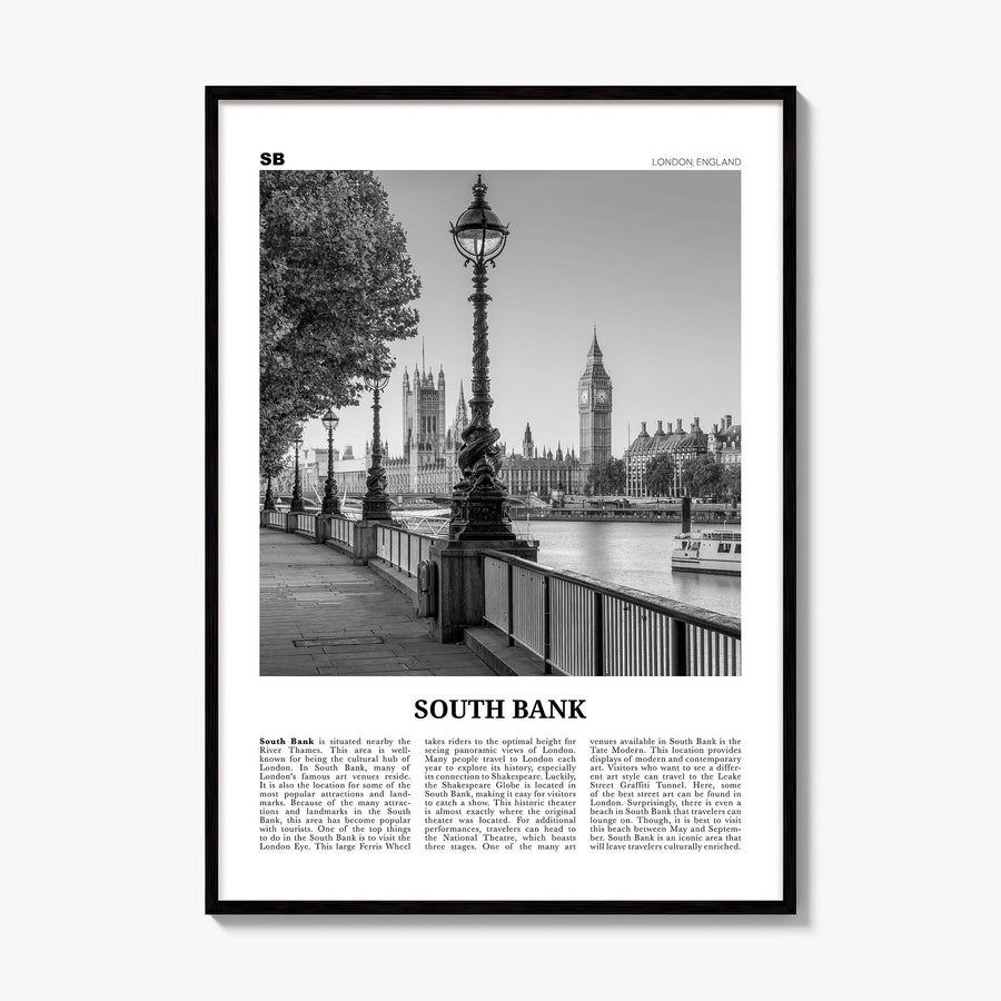South Bank Newspaper Poster, framed poster mockup