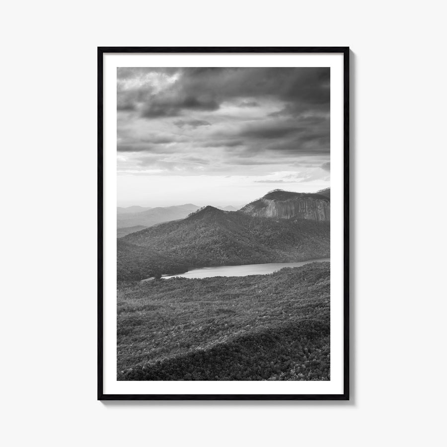 South Carolina black & white photo poster of United States – vertical wall art, unframed print shown in interior mockup