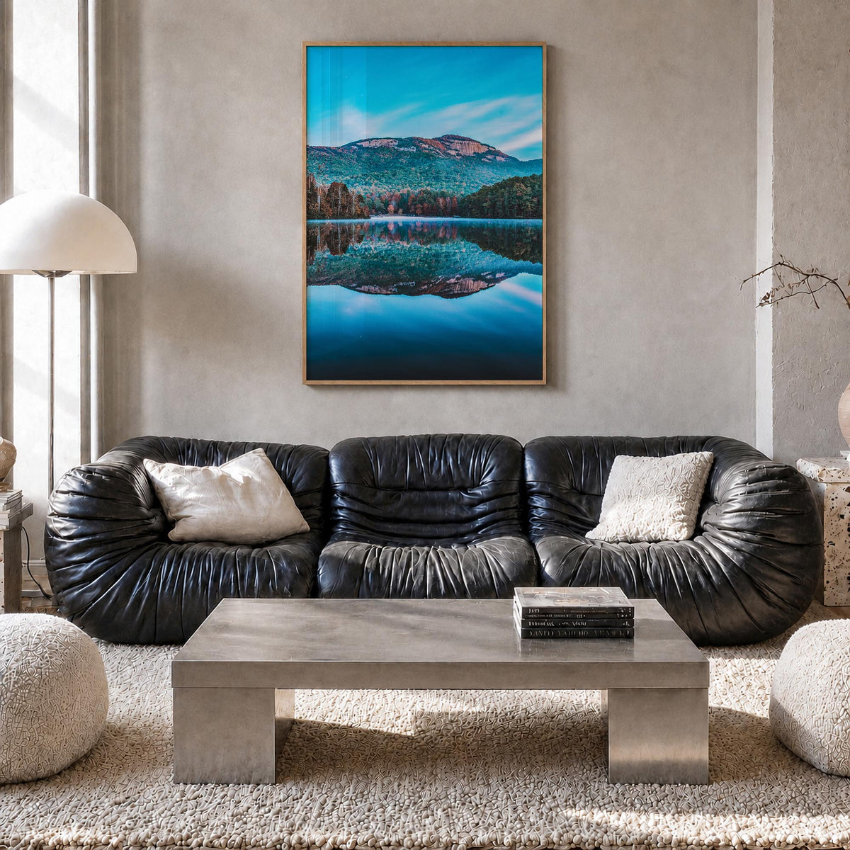 South Carolina no. 1 colorful photo poster of United States – vertical wall art in natural wood frame, hanging on wall