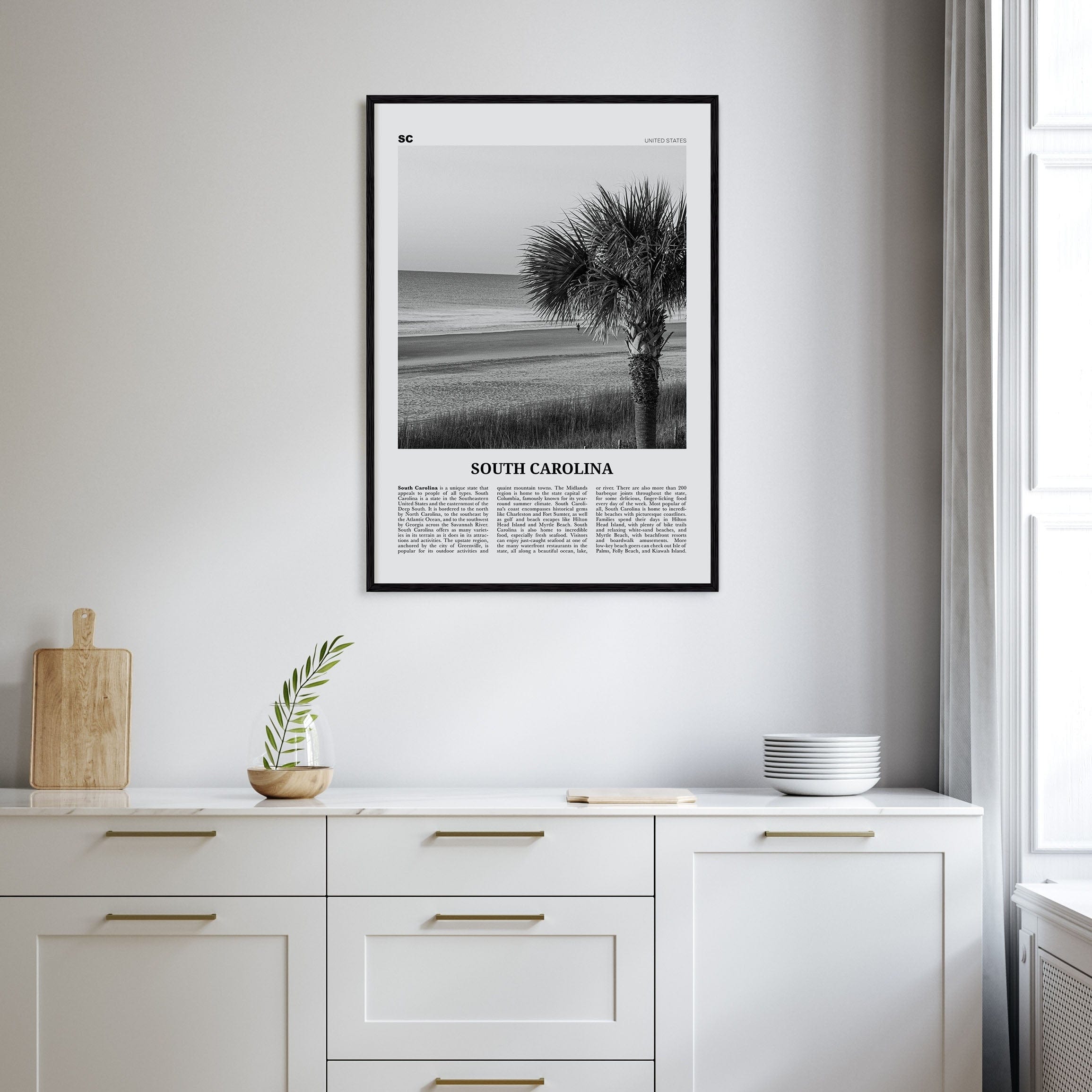 South Carolina No 1 Poster Nbourhood Travel B&W Poster