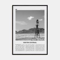 South Central Poster Black Wood / 8x12 in Nbourhood Travel B&W Poster