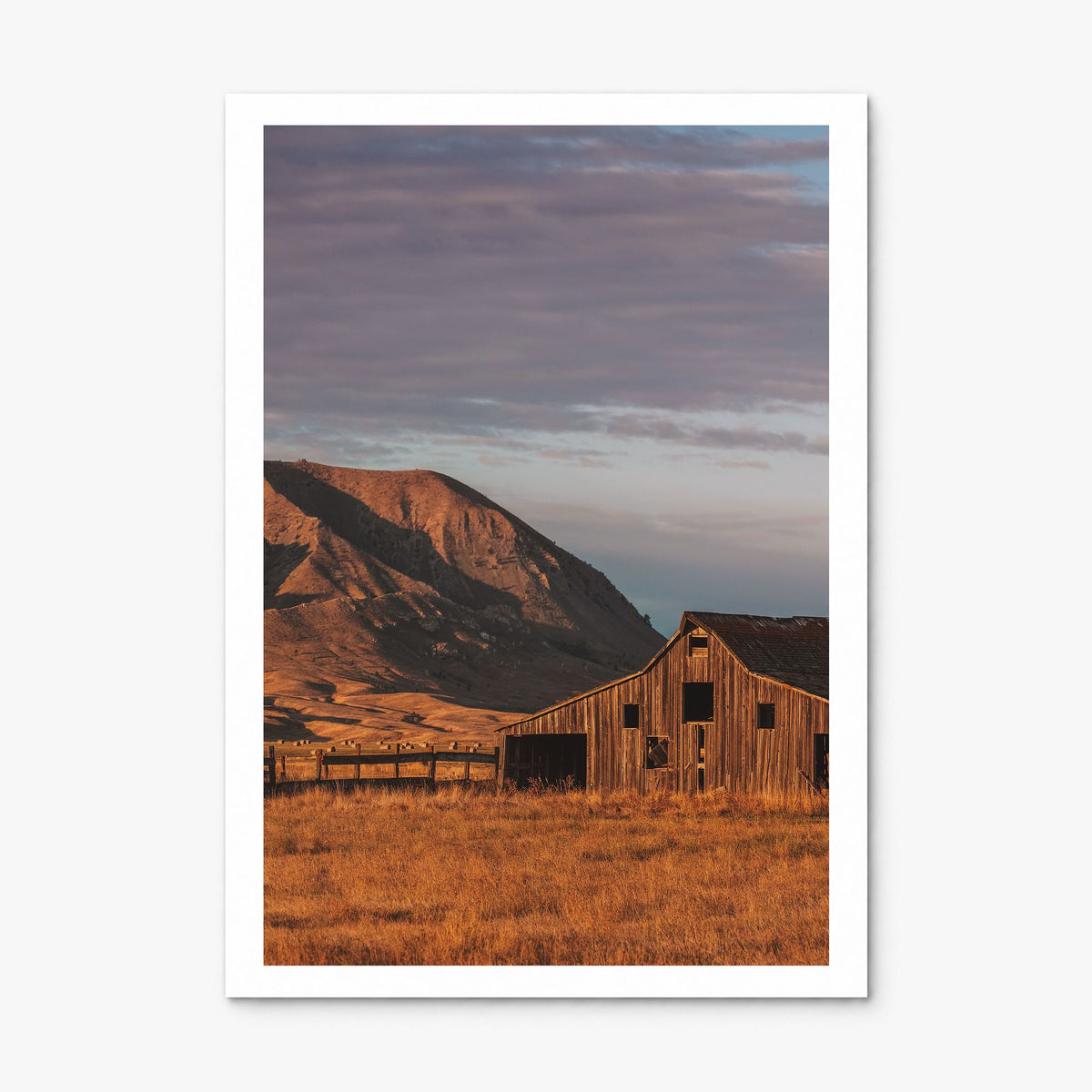 South Dakota Photo Poster, print only (unframed), white border