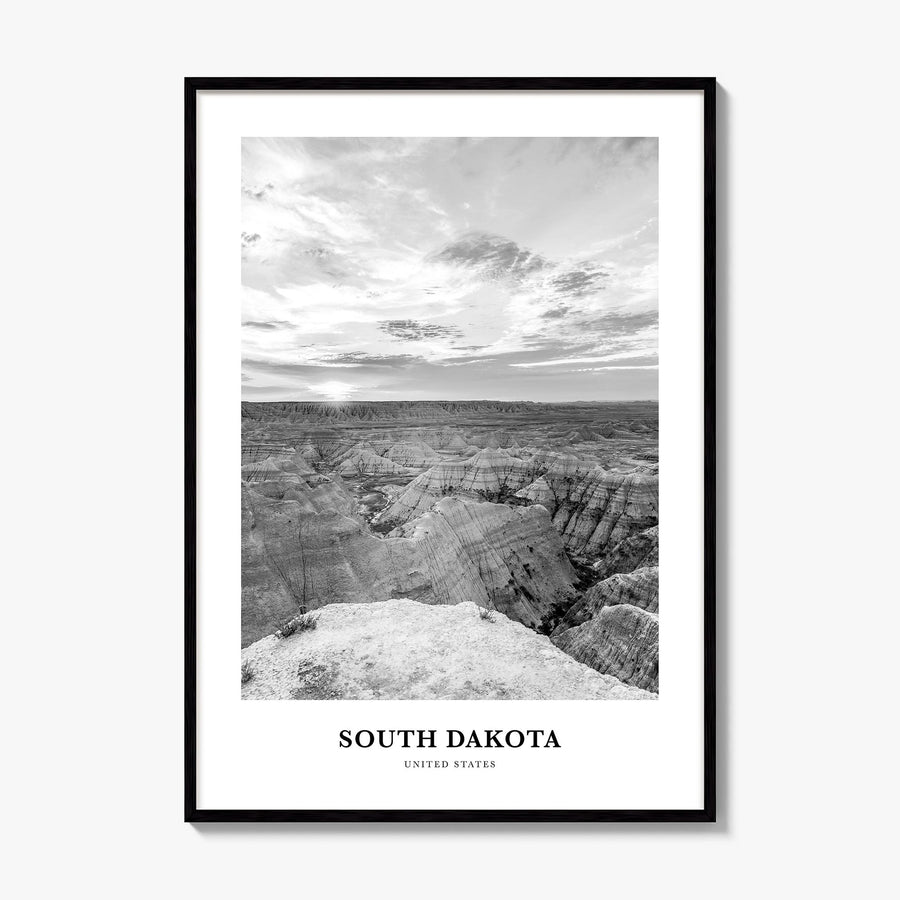South Dakota Classic Poster, framed poster mockup
