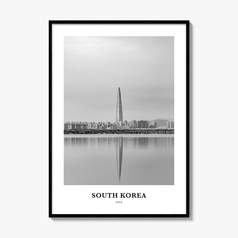 South Korea Classic Poster, framed poster mockup