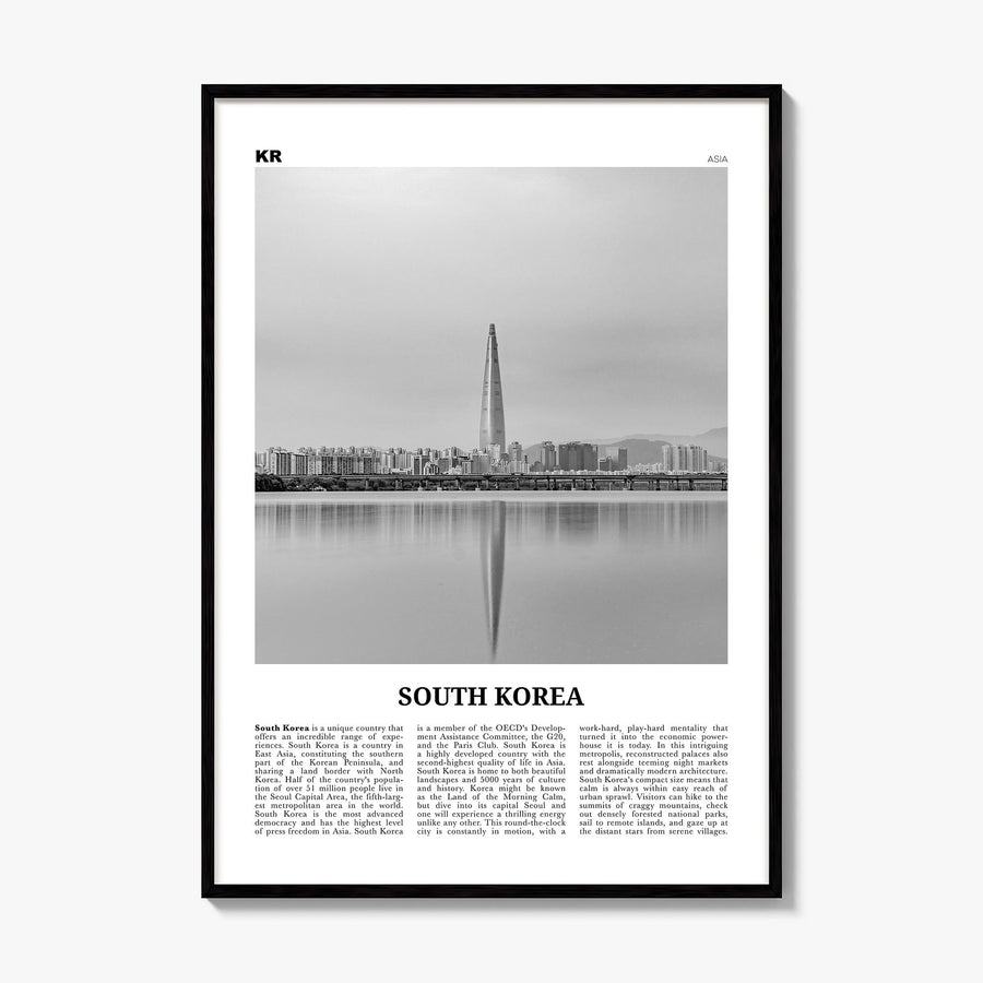 South Korea Newspaper Poster, framed poster mockup