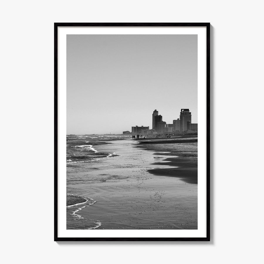 South Padre Island Photo Poster, framed poster mockup, white border