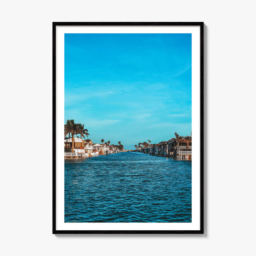 South Padre Island Photo Poster, framed poster mockup, white border