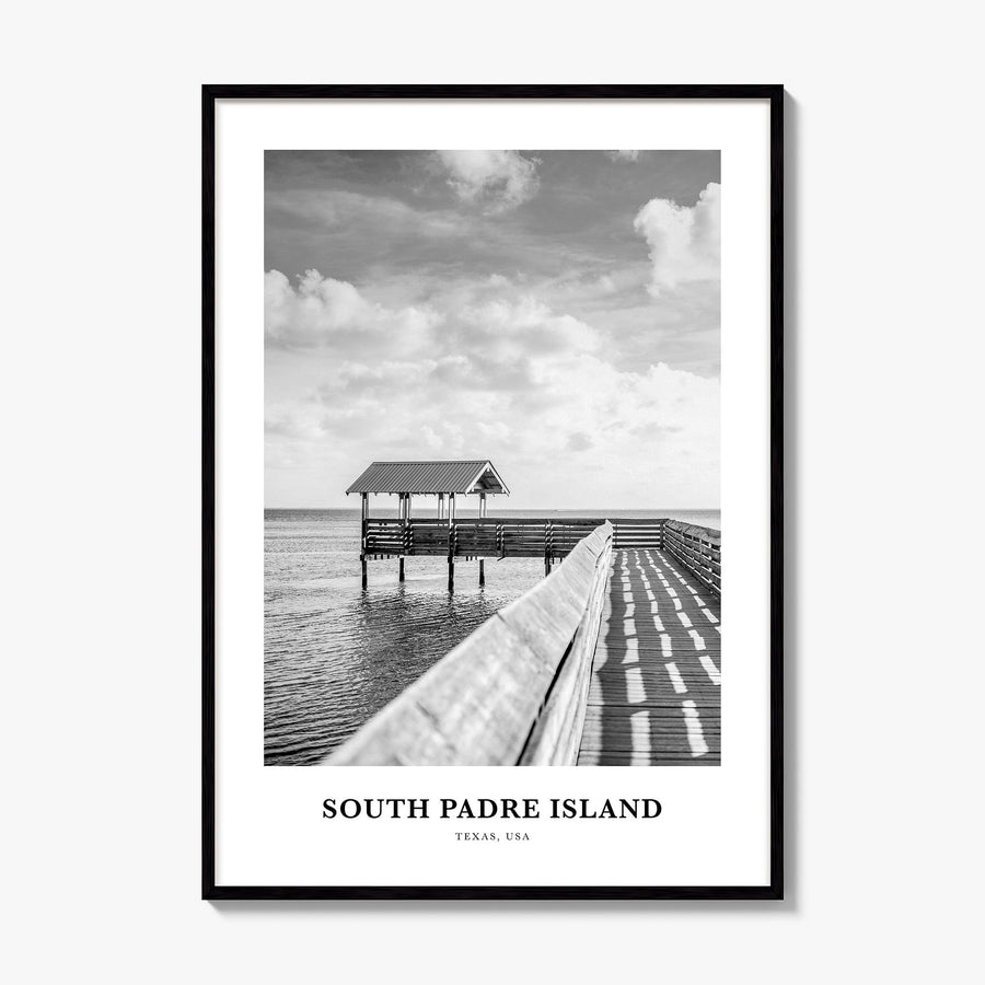 South Padre Island Classic Poster, framed poster mockup