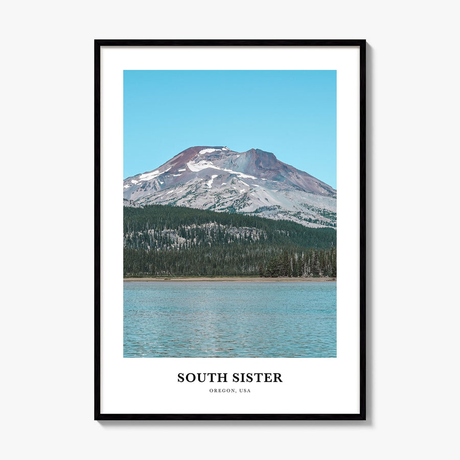 South Sister Classic Poster, framed poster mockup