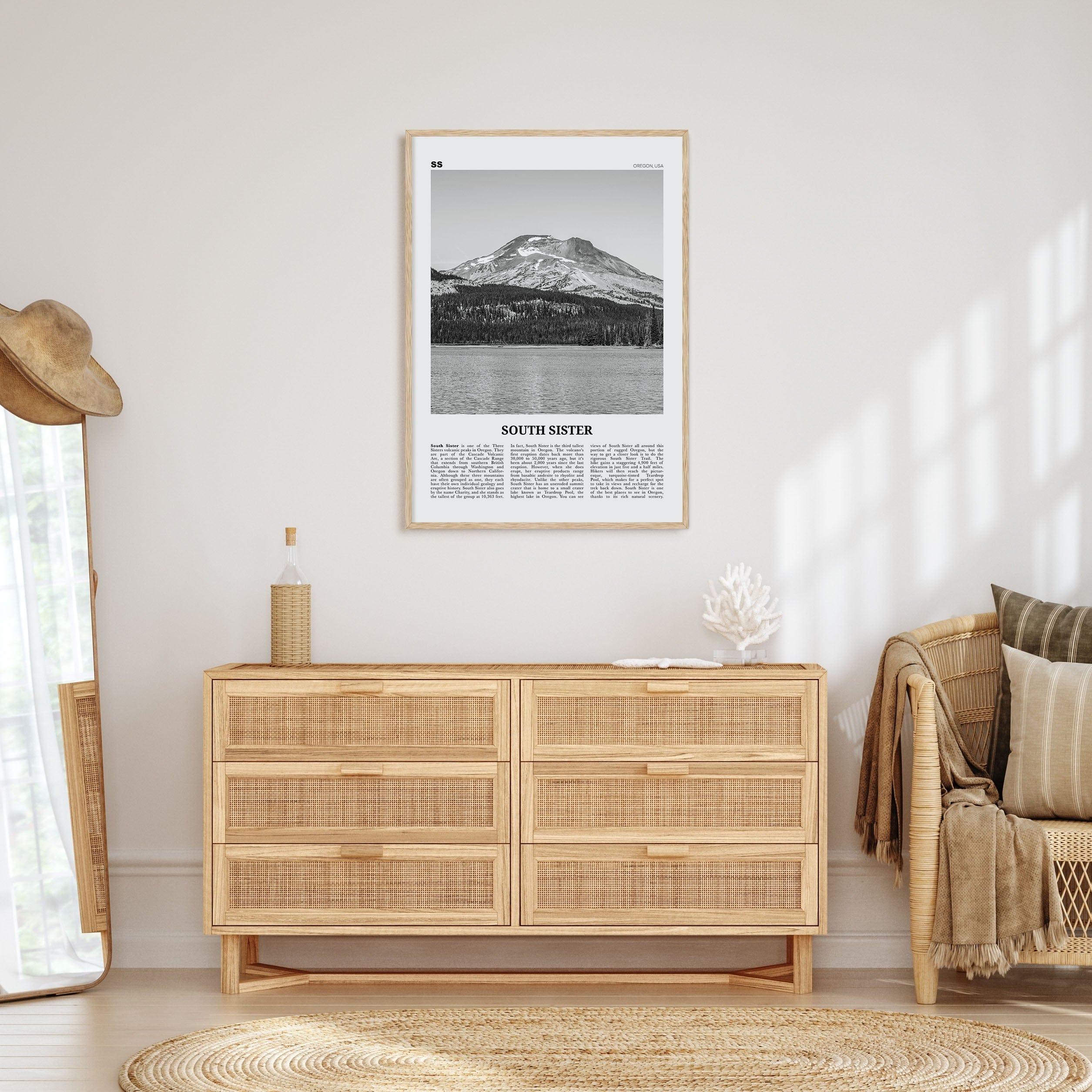 South Sister Poster Nbourhood Travel B&W Poster