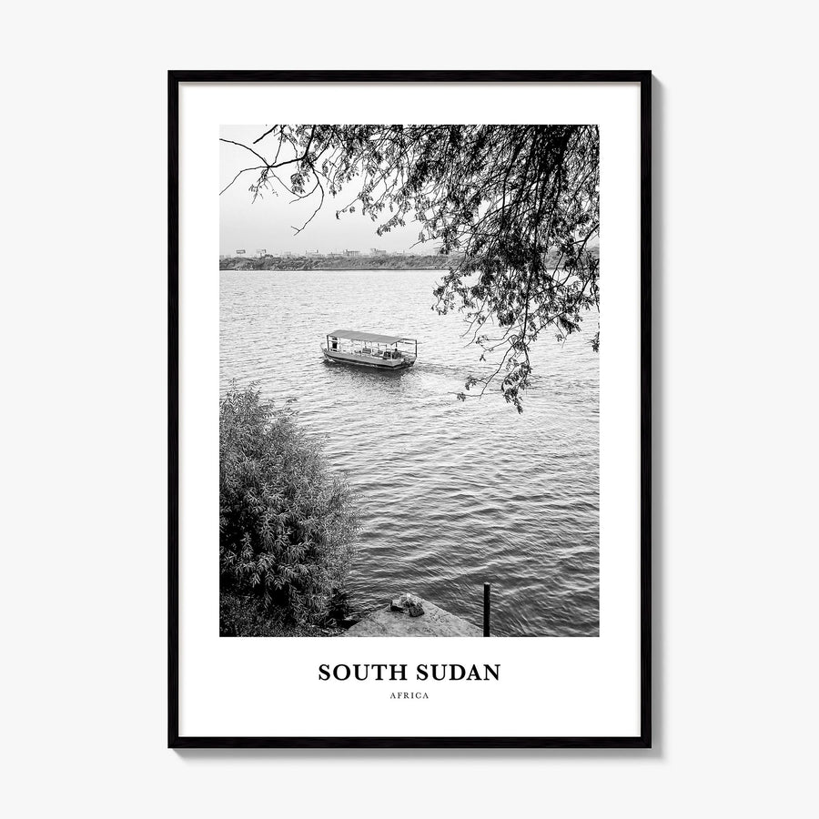 South Sudan Classic Poster, framed poster mockup