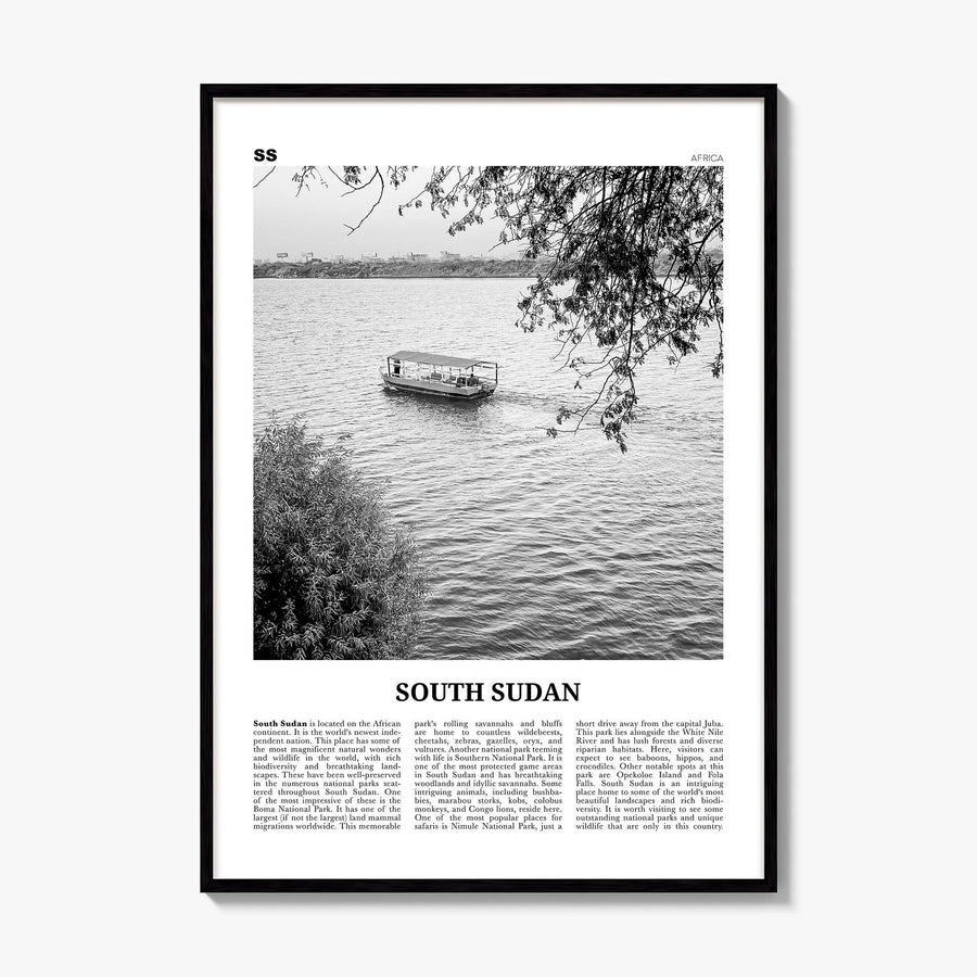 South Sudan Newspaper Poster, framed poster mockup