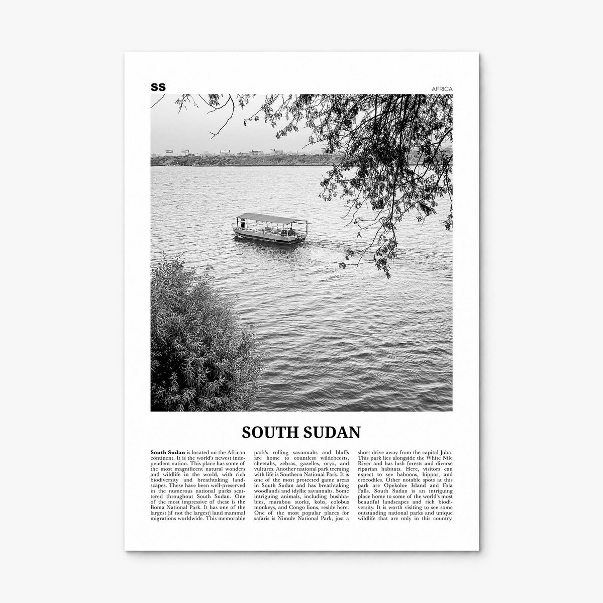 South Sudan Newspaper Poster, print only (unframed)