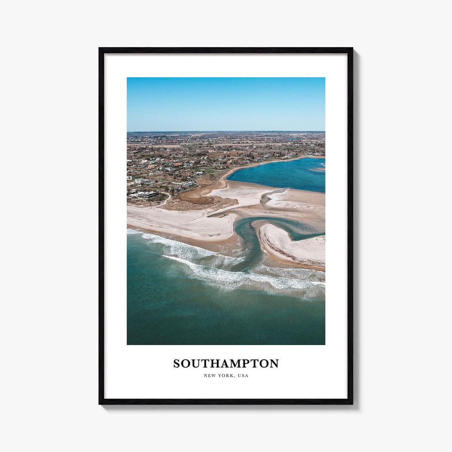 Southampton, New York colorful classic poster of New York, USA – vertical wall art, unframed print shown in interior mockup