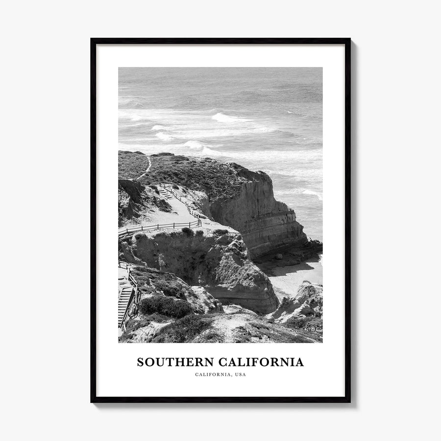 Southern California Classic Poster, framed poster mockup