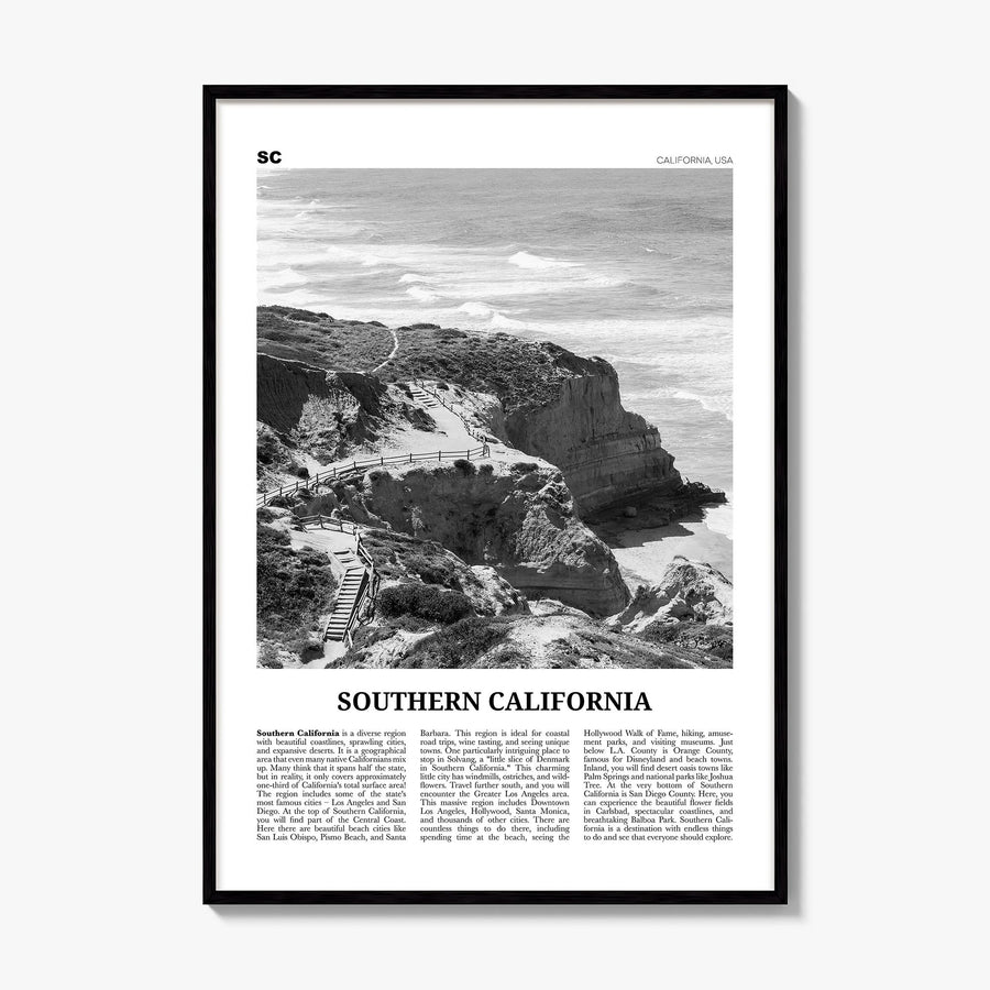 Southern California Newspaper Poster, framed poster mockup