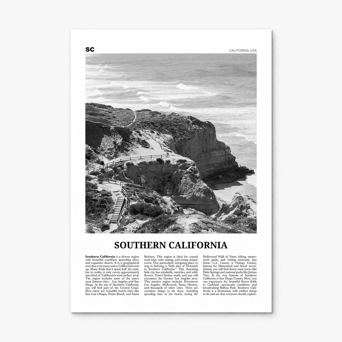 Southern California Newspaper Poster, print only (unframed)