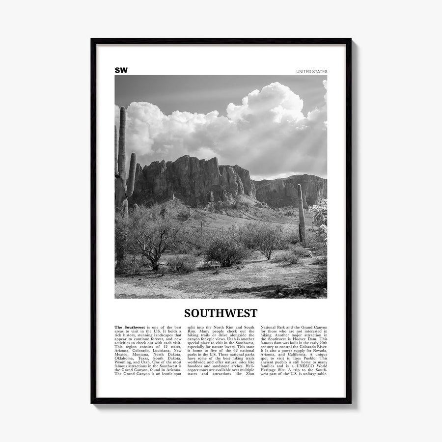 Southwest Newspaper Poster, framed poster mockup
