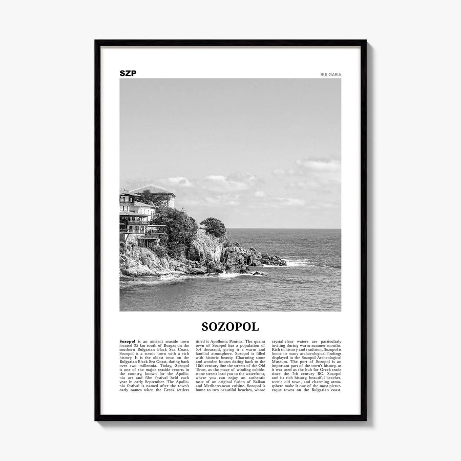 Sozopol Newspaper Poster, framed poster mockup