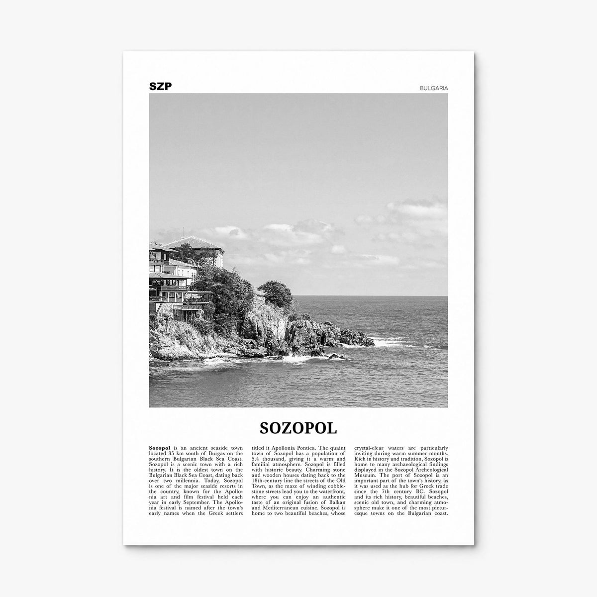 Sozopol Newspaper Poster, print only (unframed)