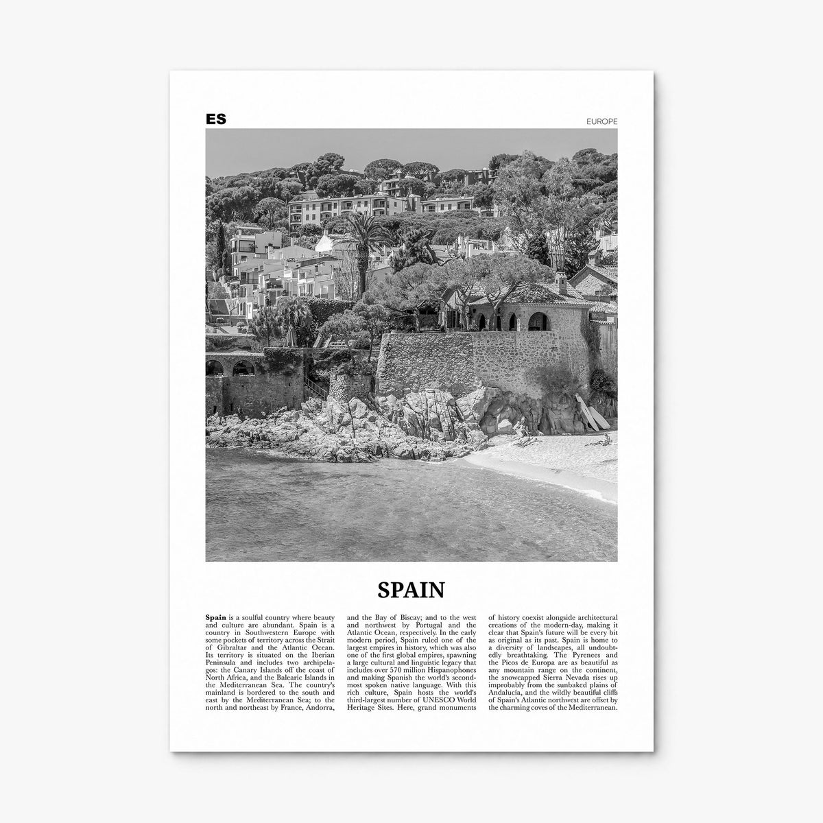 Spain Newspaper No 3 Poster, print only (unframed)