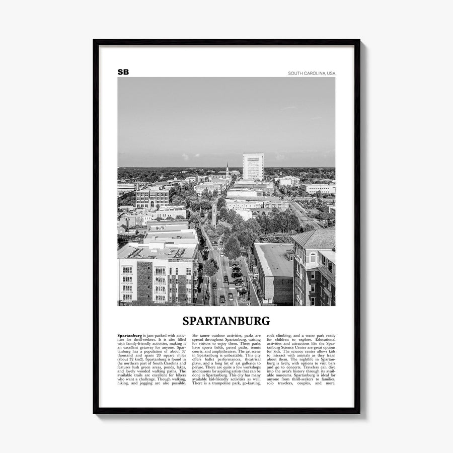Spartanburg Newspaper Poster, framed poster mockup