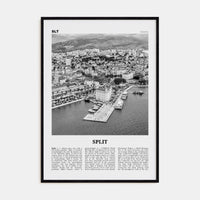 Split Poster Black Wood / 8x12 in Nbourhood Travel B&W Poster