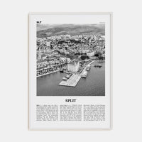 Split Poster White Wood / 8x12 in Nbourhood Travel B&W Poster