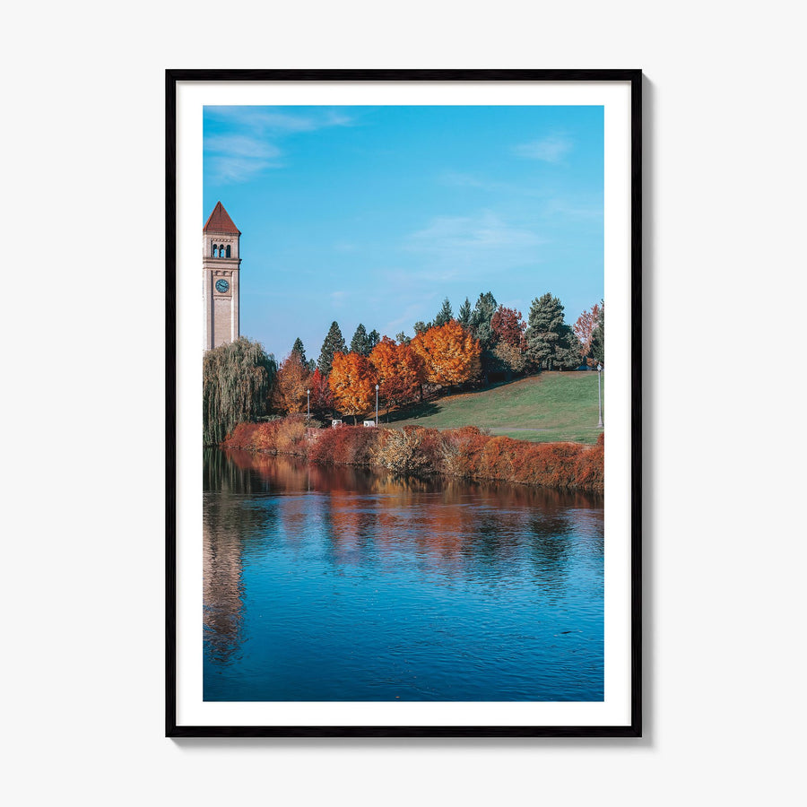 Spokane Photo Poster, framed poster mockup, white border