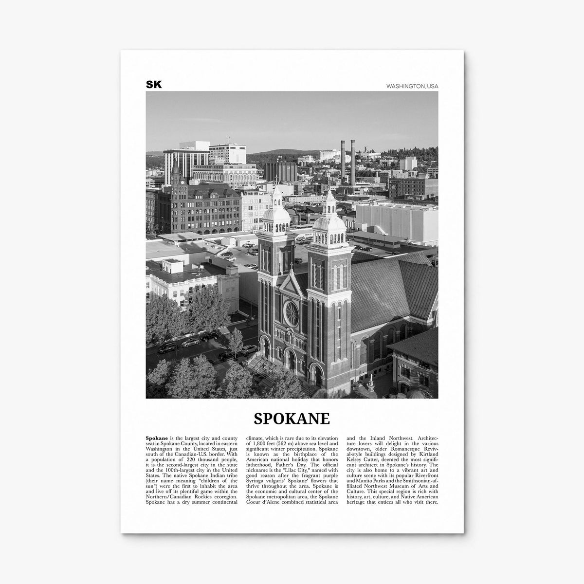 Spokane Newspaper No 1 Poster, print only (unframed)