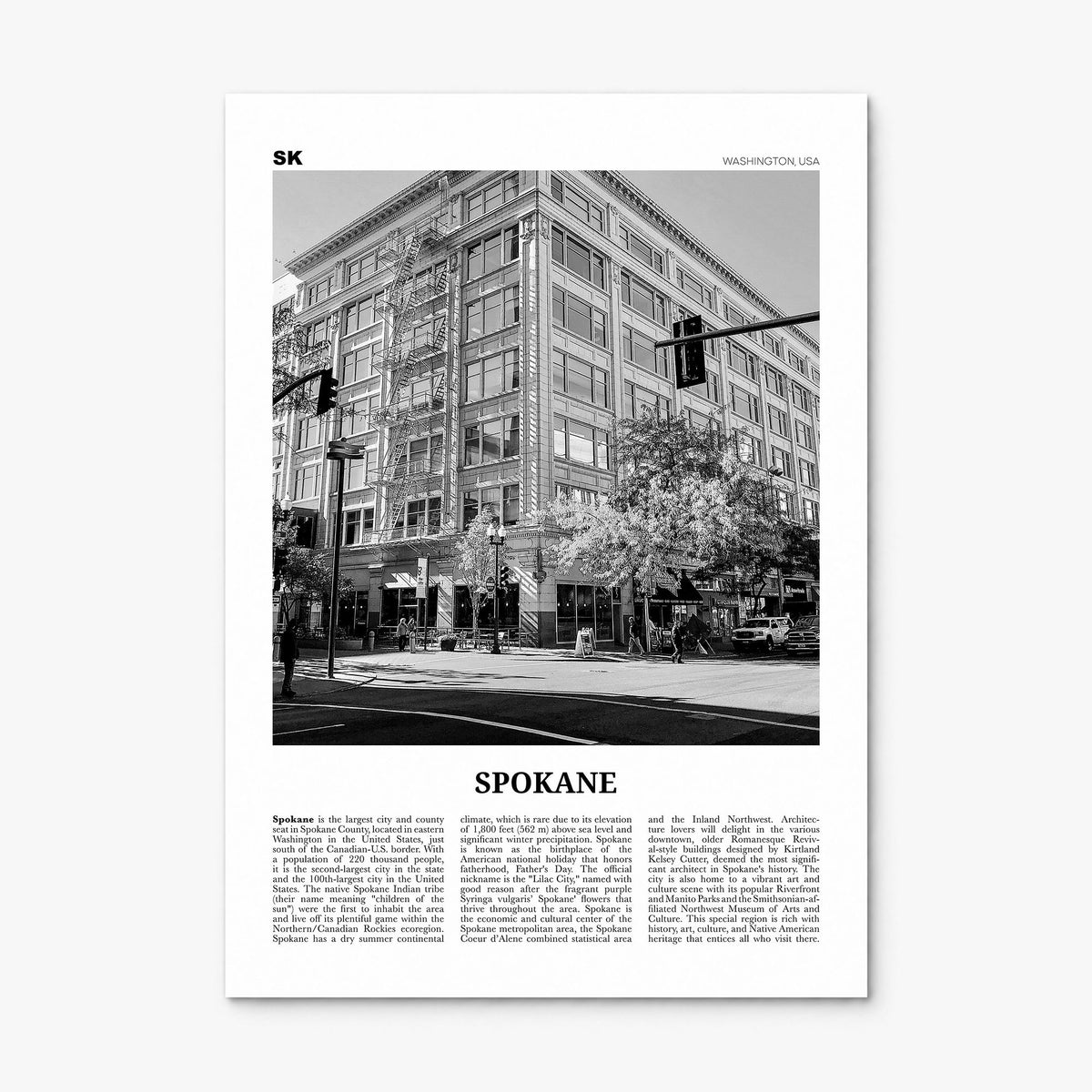 Spokane Newspaper No 2 Poster, print only (unframed)