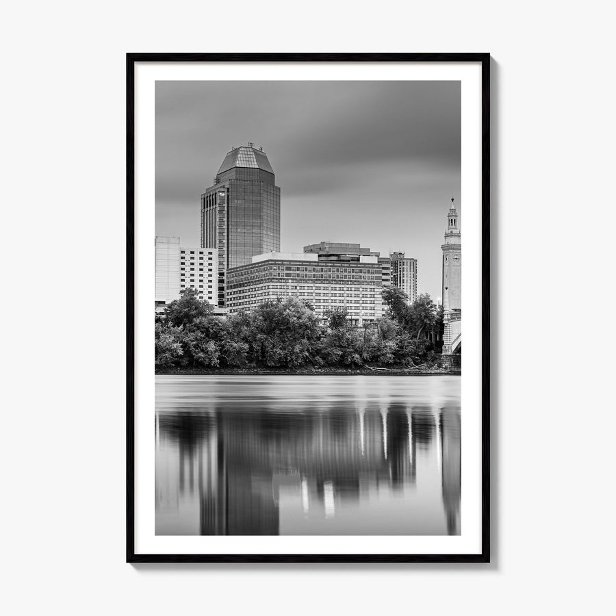Springfield, Massachusetts Photo Poster, framed poster mockup, white border
