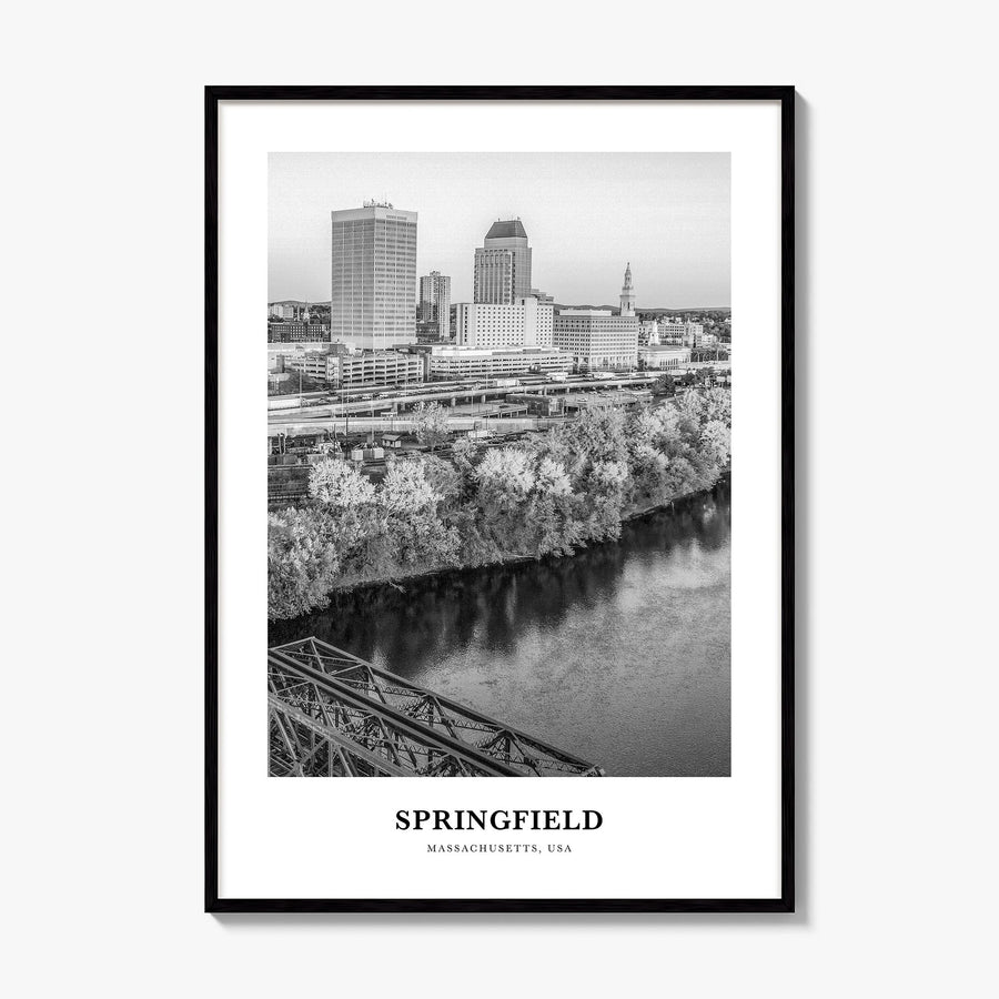 Springfield, Massachusetts Classic Poster, framed poster mockup