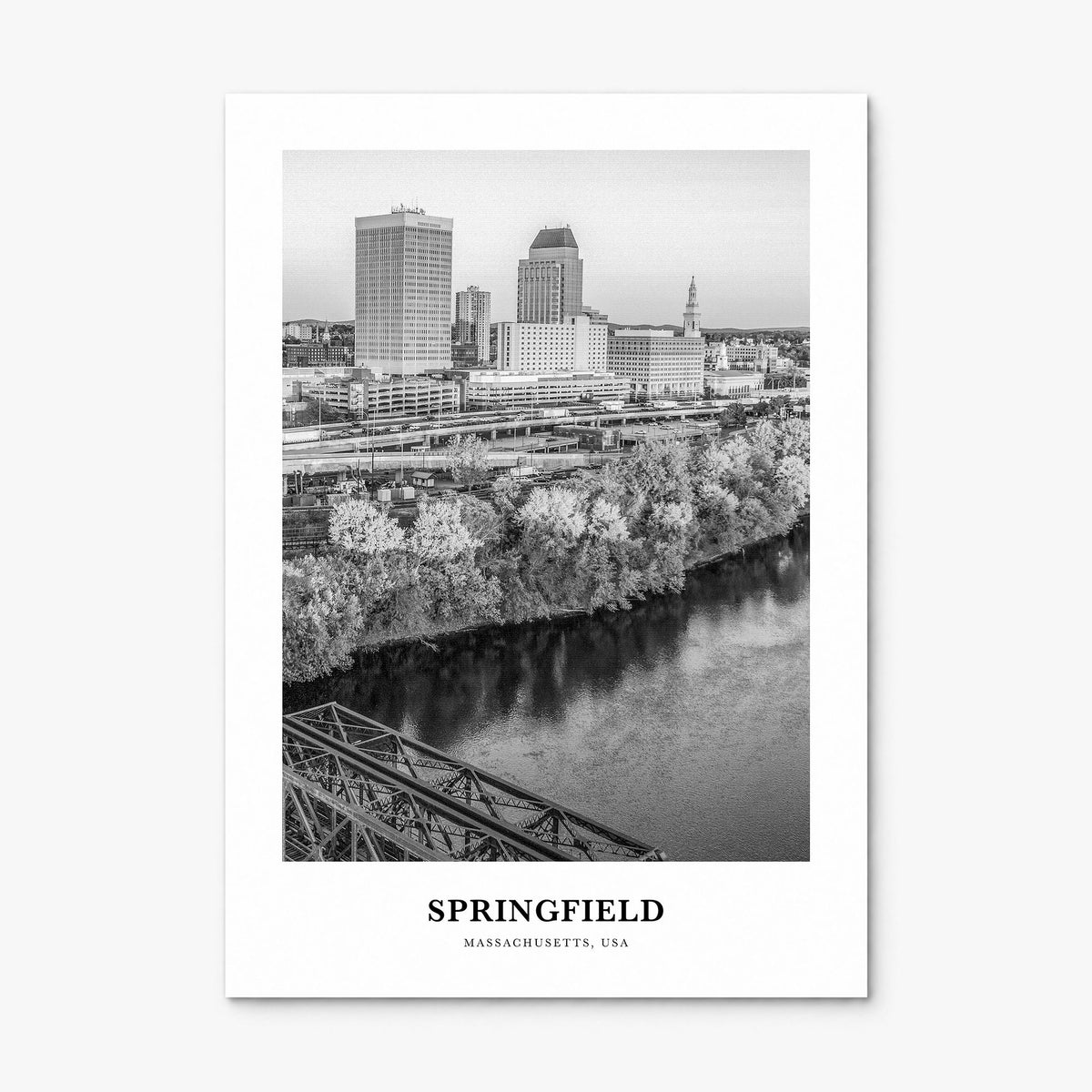 Springfield, Massachusetts Classic Poster, print only (unframed)
