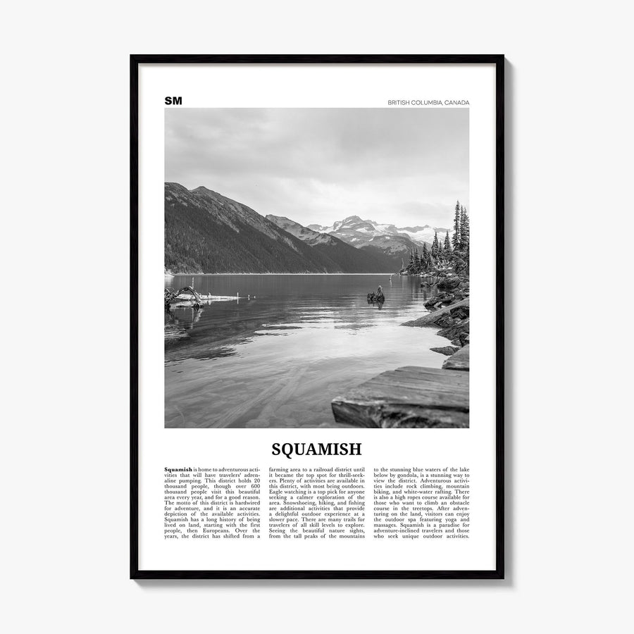 Squamish Newspaper Poster, framed poster mockup