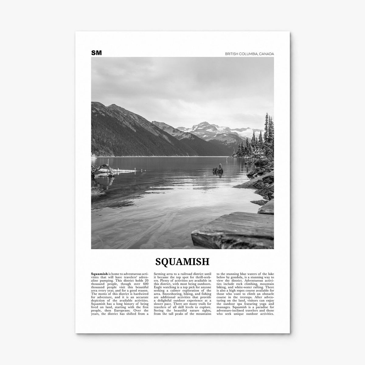 Squamish Newspaper Poster, print only (unframed)