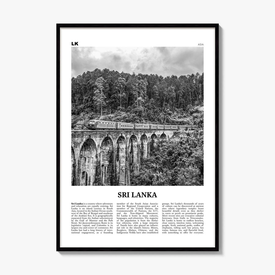 Sri Lanka Newspaper Poster, framed poster mockup