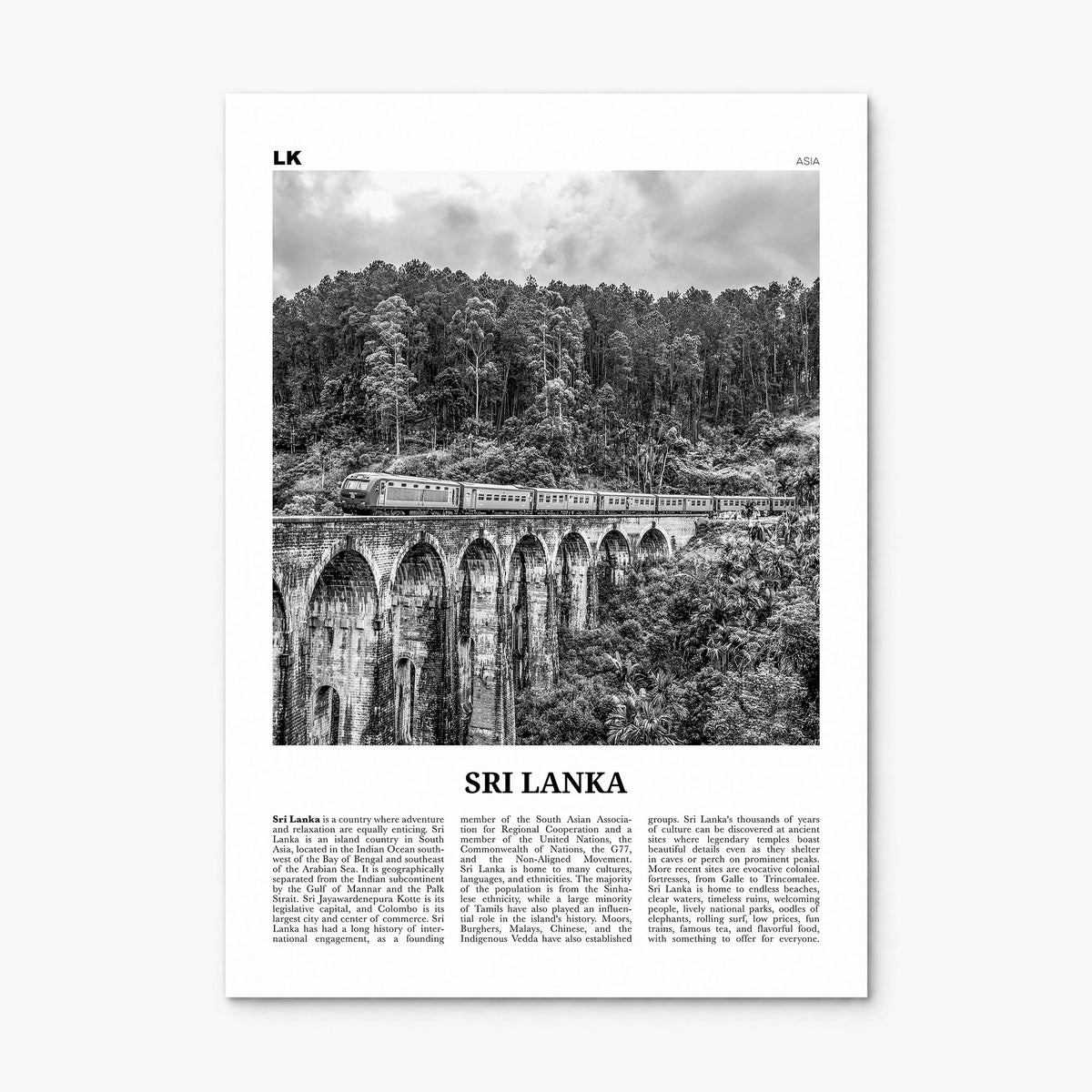 Sri Lanka Newspaper Poster, print only (unframed)