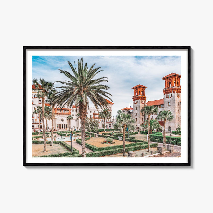 St. Augustine colorful photo poster of Florida, USA – horizontal wall art, unframed print shown in interior mockup