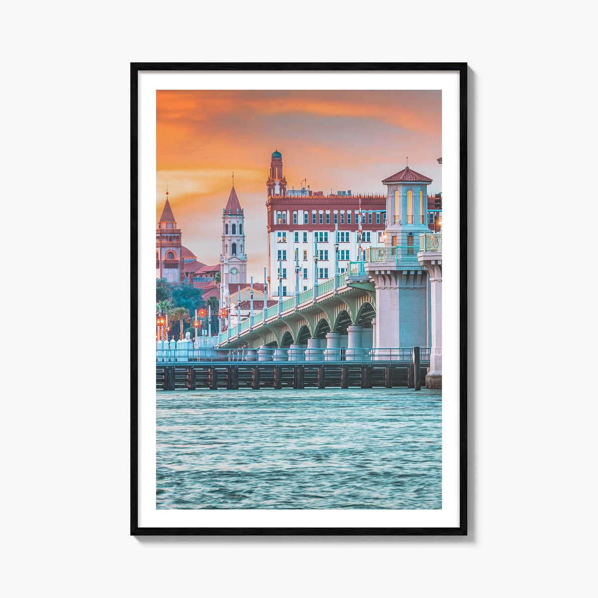 St. Augustine no. 1 colorful photo poster of Florida, USA – vertical wall art, unframed print shown in interior mockup