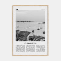 St. Augustine No 1 Poster Natural Wood / 8x12 in Nbourhood Travel B&W Poster