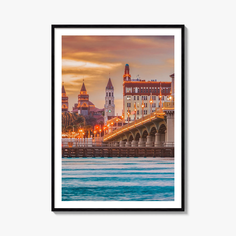 St. Augustine no. 2 colorful photo poster of Florida, USA – vertical wall art, unframed print shown in interior mockup