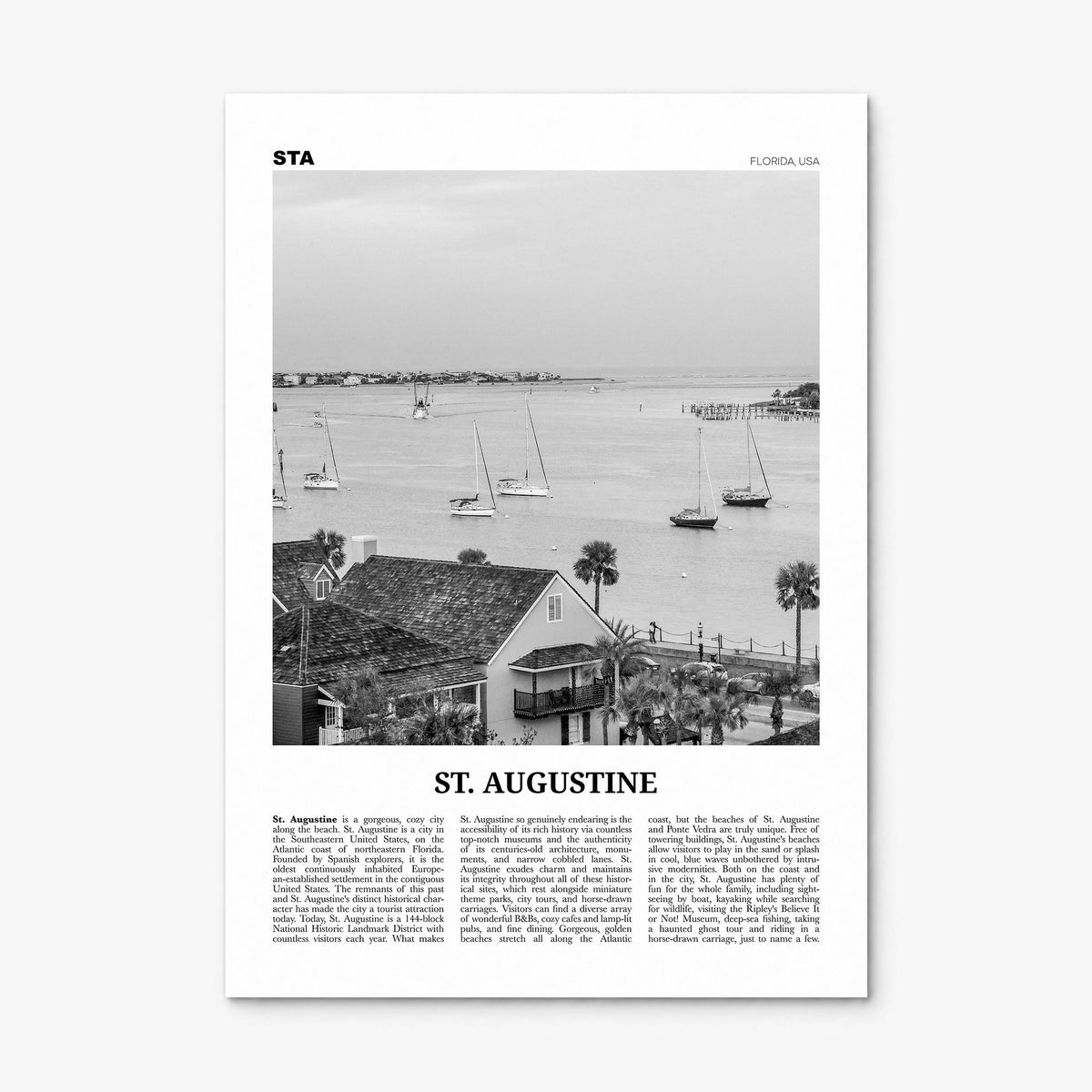 St. Augustine Newspaper No 1 Poster, print only (unframed)
